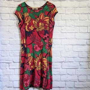 Anthropologie Multicolor Floral Midi Dress